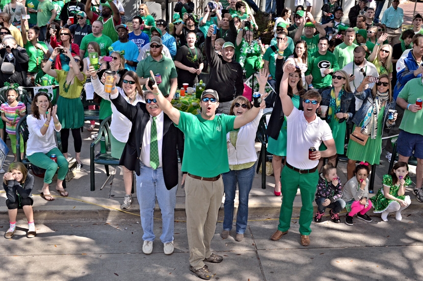 Lucky Savannah Vacation Rentals St. Patrick's Day Parade Crowd of People