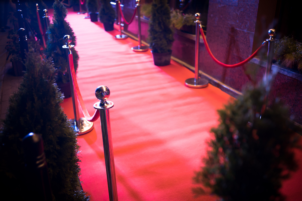Red carpet for an exclusive event