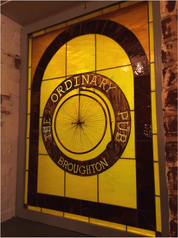 The Ordinary Pub stained glass art